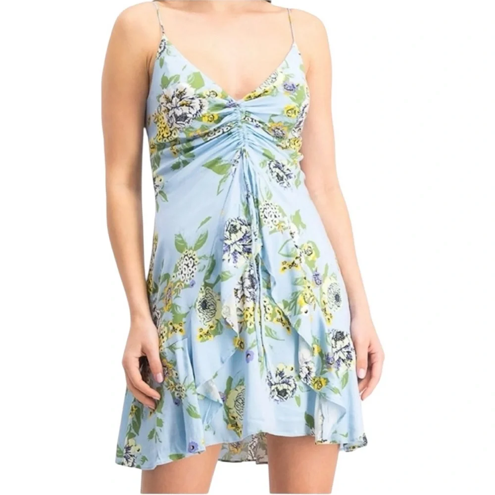 ⭐️Host Pick ⭐️Free People light blue spaghetti strap dress size medium - Picture 9 of 16